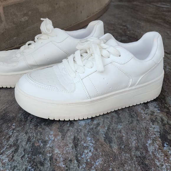 Wild Fable White Platform Sneakers Size 7.5 - Picture 6 of 16